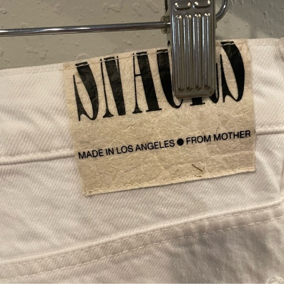 MOTHER Snacks The Fun Dip Utility Puddle jeans in Sticky Rice - Picture 9 of 16